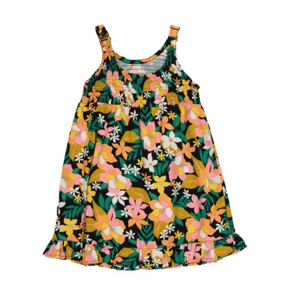 VOLCOM Ice Blue Little Girls Printed Dress With Hat - Picture 2 of 2